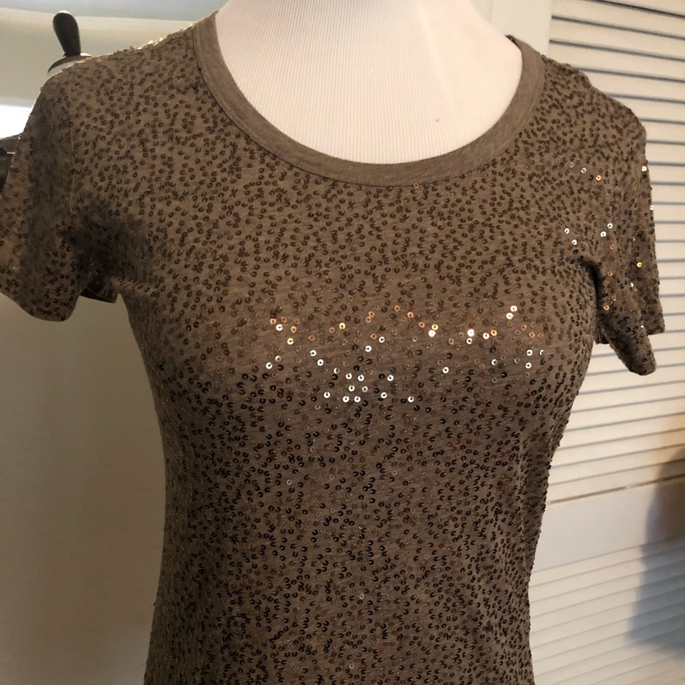 New 100% cotton sequined top